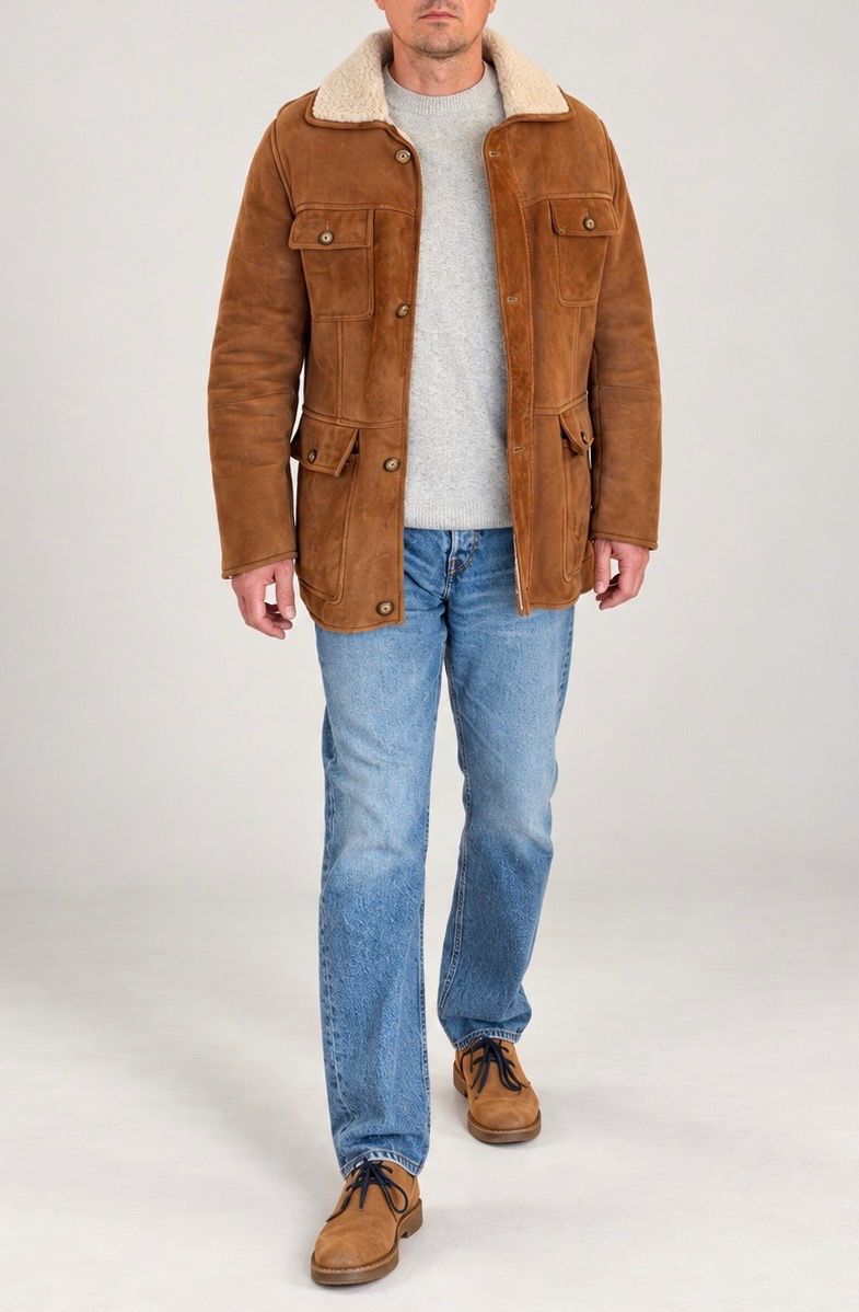 Jacken: Echte Shearling-Jacke in Cognac – Gebraucht aus Chene Bougeries von swiss_beats 2