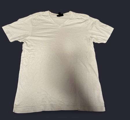 T-Shirt Herren V-Ausschnitt Weiss