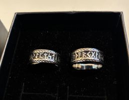 3 Ringe Stahl Runen Vikings Viking Wikinger Ring