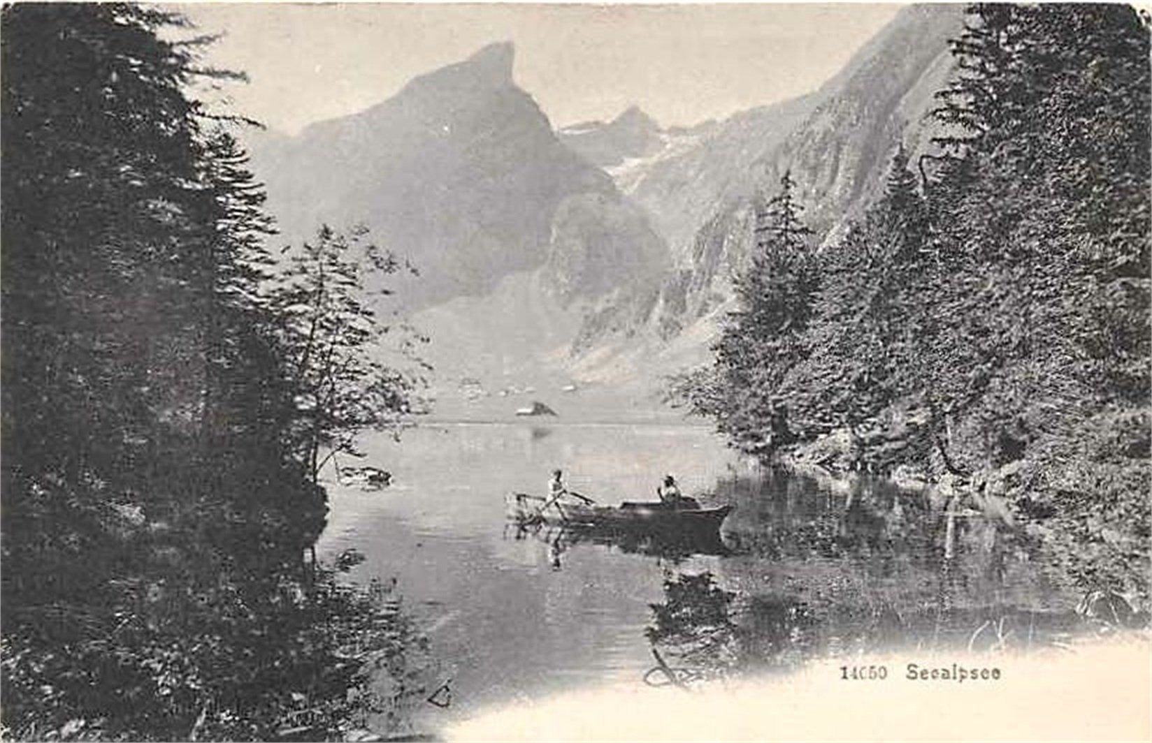 Ansichtskarten: Seealpsee, mit Ruderboot – Gebraucht aus Ottikon b.Kemptth. von Neptun1974