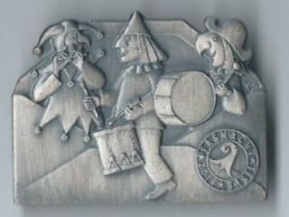 Basler Plaketten & Abzeichen: Fasnachtsplakette Basel, "Blaggedde" 2018 (Silber) – Gebraucht aus Zürich von t24_de