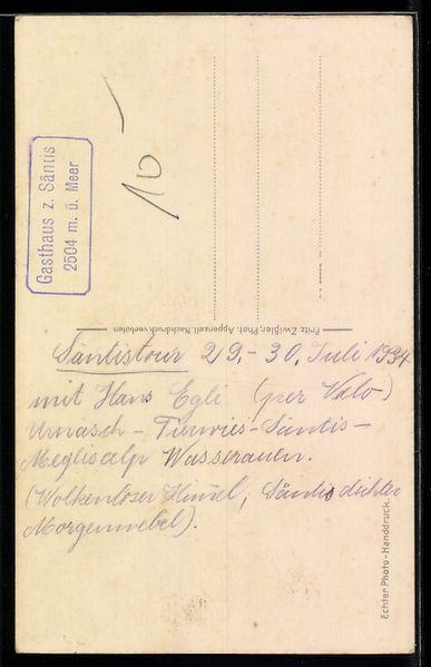 Cartoline postali: AK Säntis, Observatorium, Wachhund – Usato da Berlin venduto da bartko-reher 1