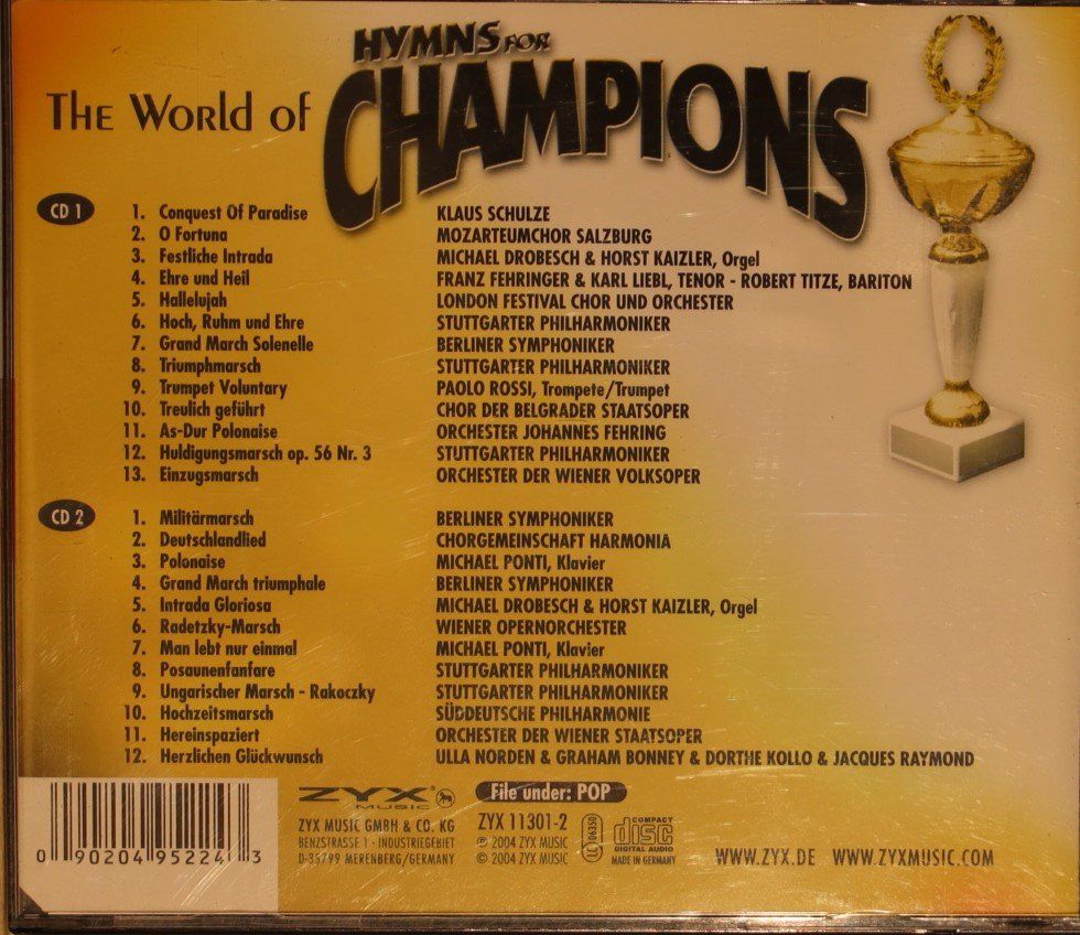 CD: Hymns For Champions – Usato da Luzern venduto da CONTENTI 2