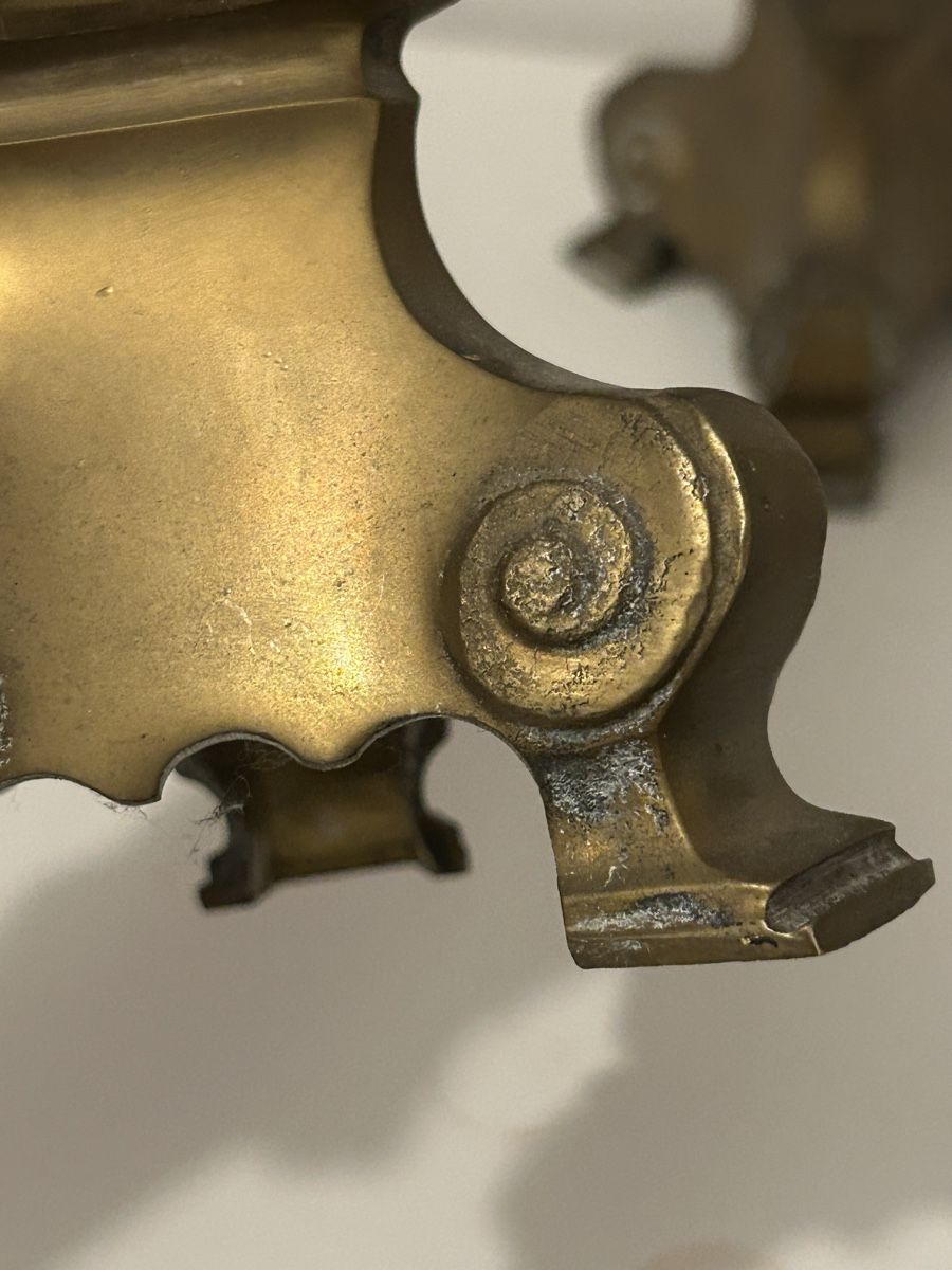 Portacandele: Paar antike Leuchter aus massivem Messing. – Usato da Losone venduto da del_yh97 5