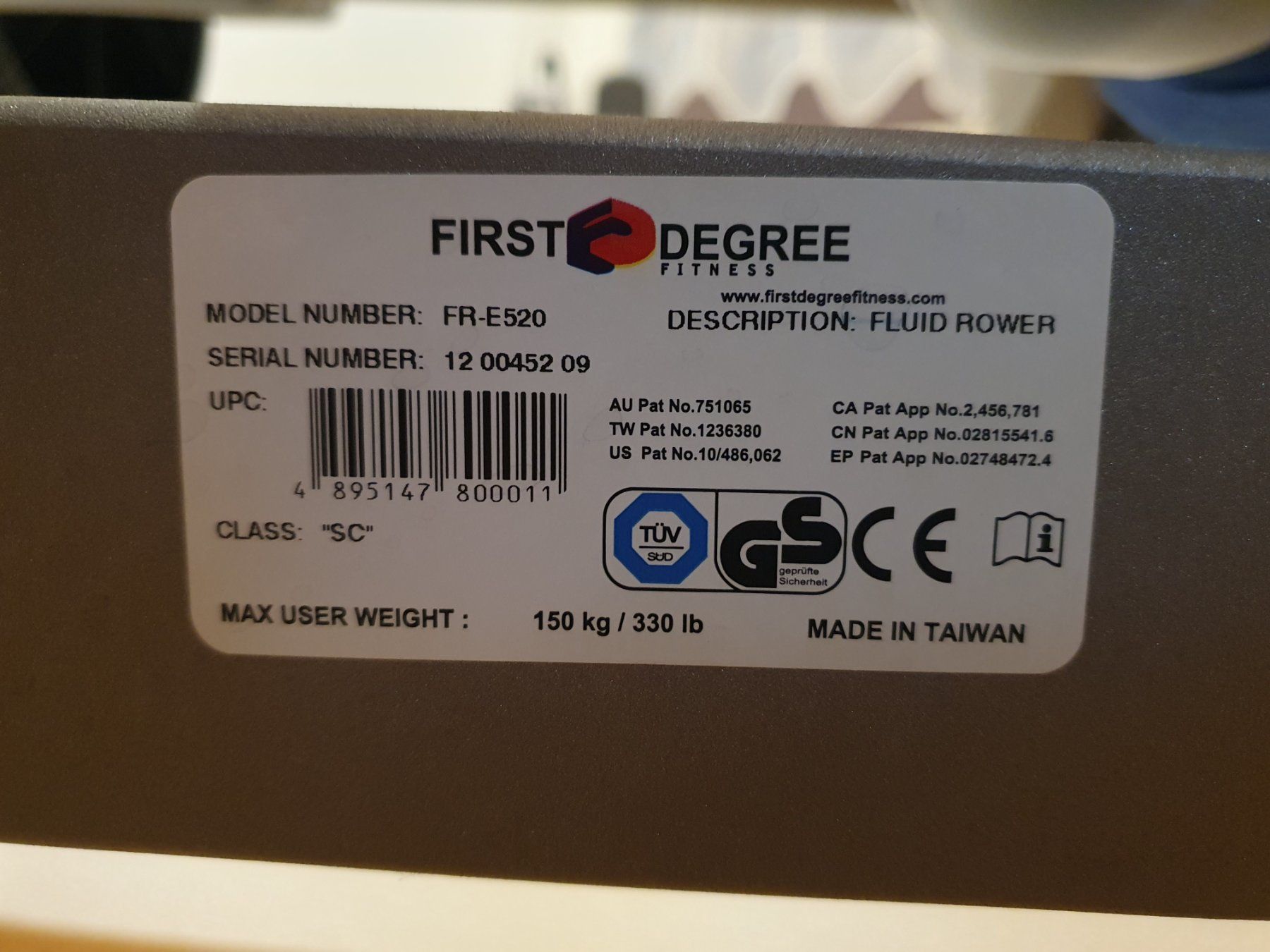Hometrainer: Wasserrudergerät /Fluid Rower First Degree – Usato da Bellikon venduto da 13padi77 3