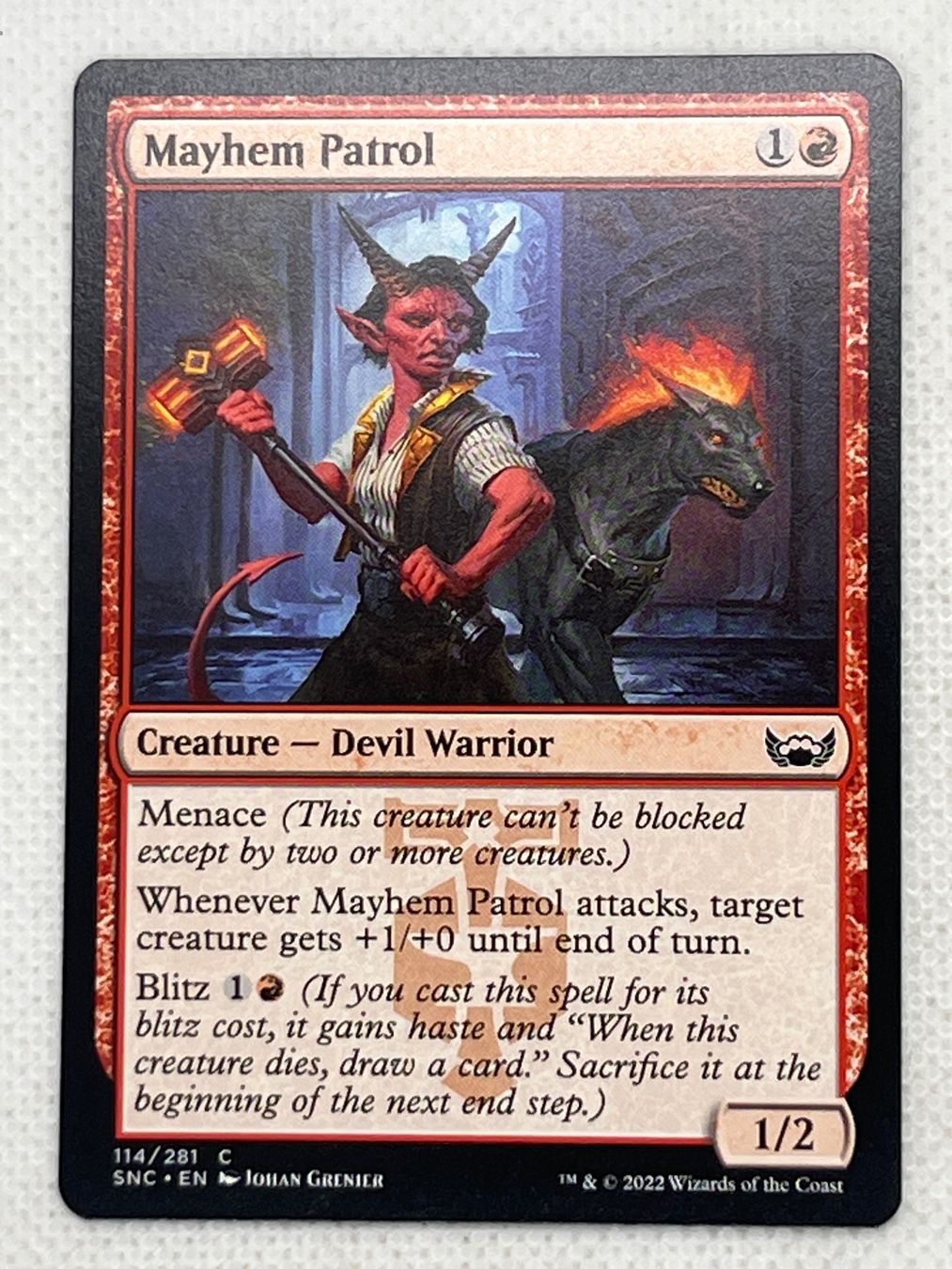 Magic The Gathering Sammelbilder & Trading cards: Magic The Gathering "Mayhem Patrol" Karte – Gebraucht aus Hinterkappelen von Kim1992
