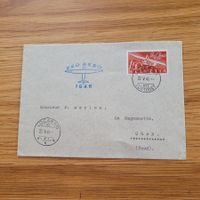 Luftpost Brief Orbe VD Lugano Luzern  1946