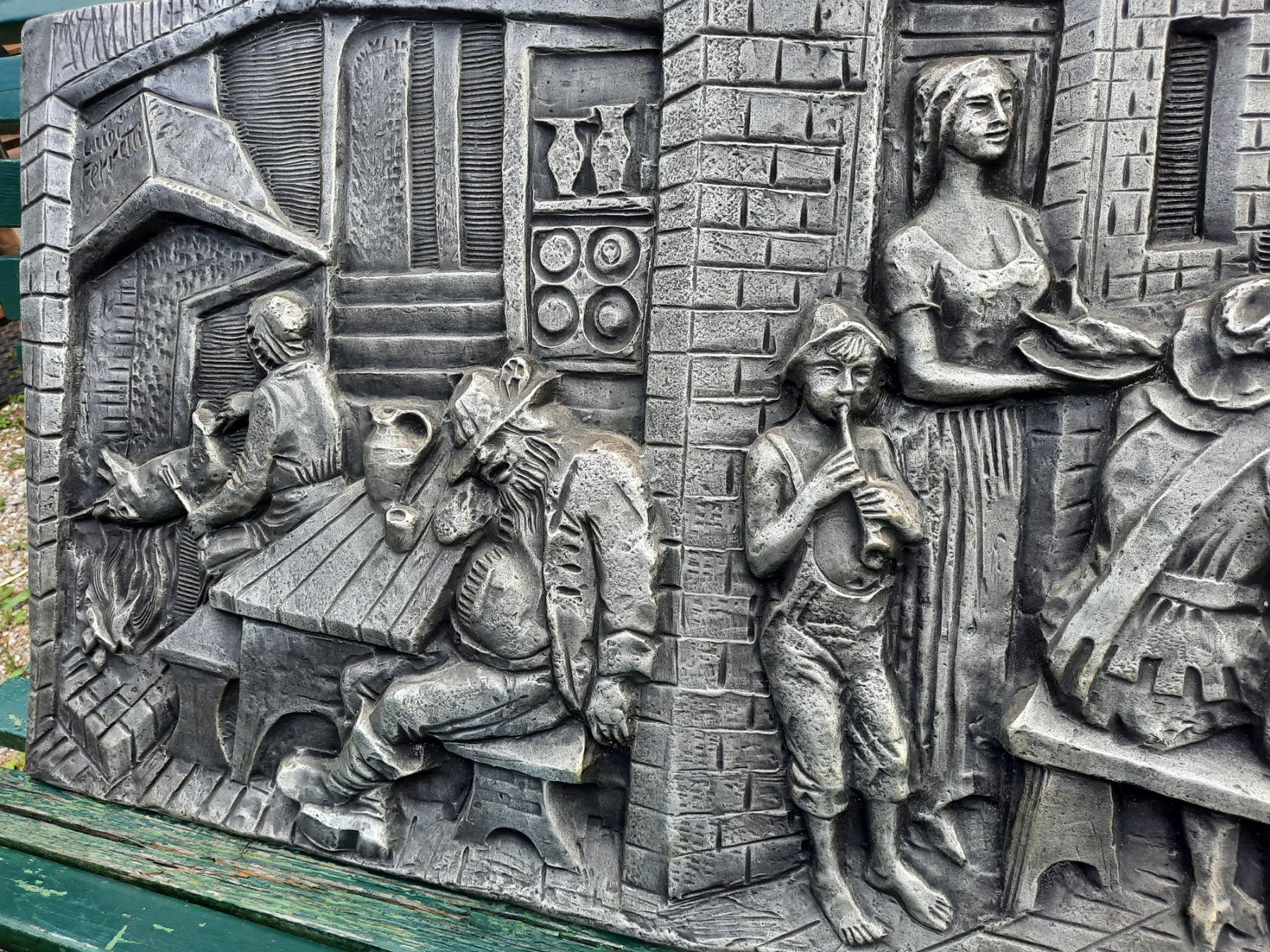 Piatti di portata: Luigi Ferretti Kunst, Relief, signiert – Usato da Weinfelden venduto da JoeBaer 6