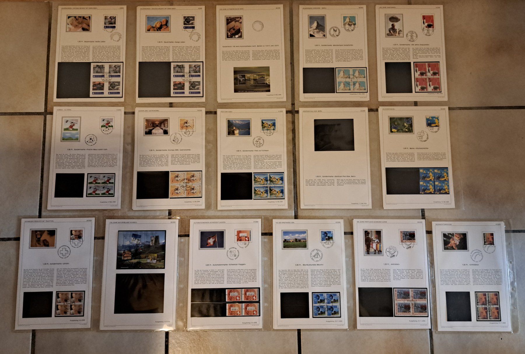 Philswiss Album: 2005 Timbres Suisse en bloc, oblitérés – Usato da Cernier venduto da Poussetofiol 3