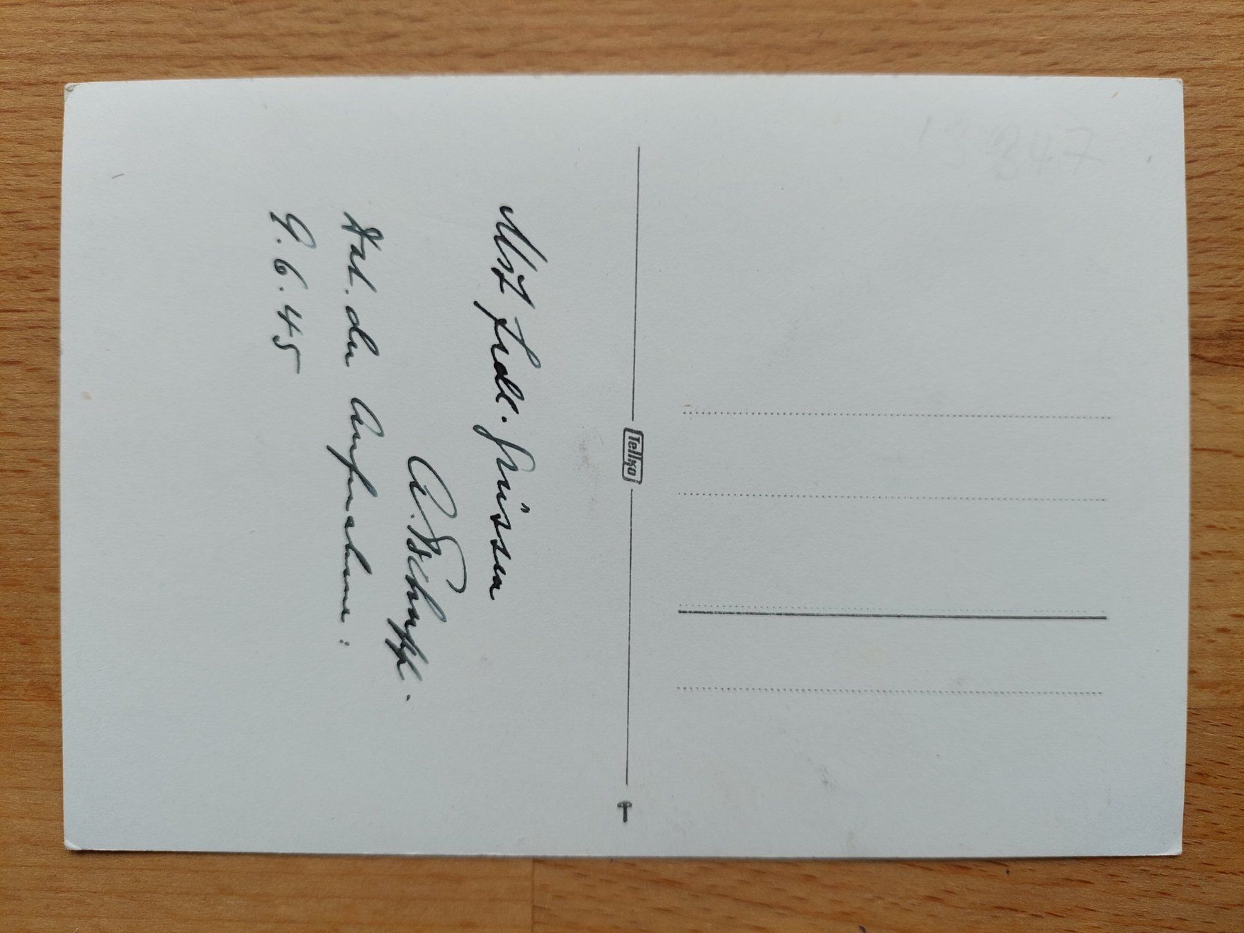 Cartoline postali: Echtfotokarte Elektrobahn Dorf-Hof 1945 – Usato da Obfelden venduto da Foto_Bild_Kunst_Buch 1