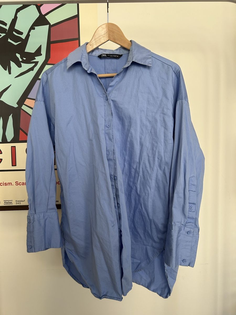 Zara Hemden: ZARA Blue Oversized Shirt Size S – Gebraucht aus Zürich von fan_z5fl 1