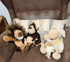 Nici Plüschtier Sammlung Löwe Affe Schafe - 5 Stück zusammen