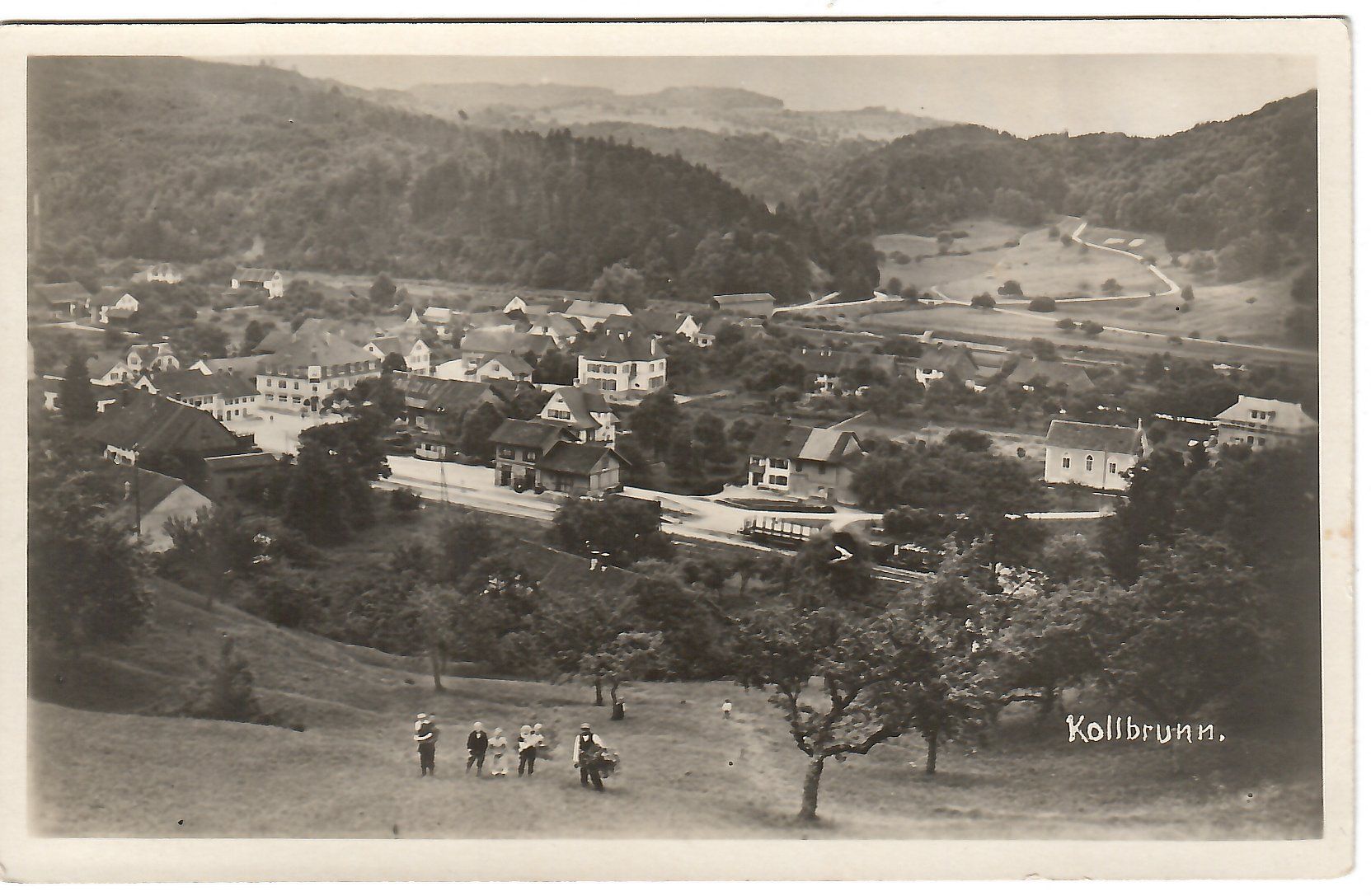 Ansichtskarten: Ansichtskarte  Kollbrunn   (mit Bahnhof) – Gebraucht aus Kerns von etma3