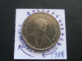 5  Fr 1986 vertifter randschrift