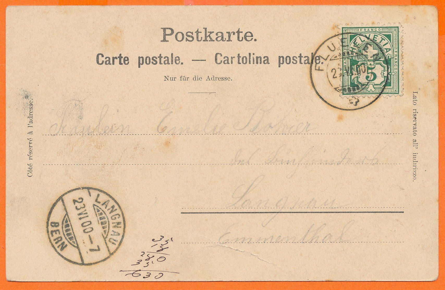 Cartoline postali: Schiff "JTALIA" - Vierwaldstättersee 1900 – Usato da Liestal venduto da flohmy 1