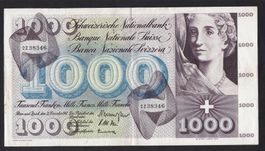 1000 Franken Banknote Totentanz 21. Dezember 1961