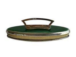 Antique English Art Deco crumb catcher silver silber enamel