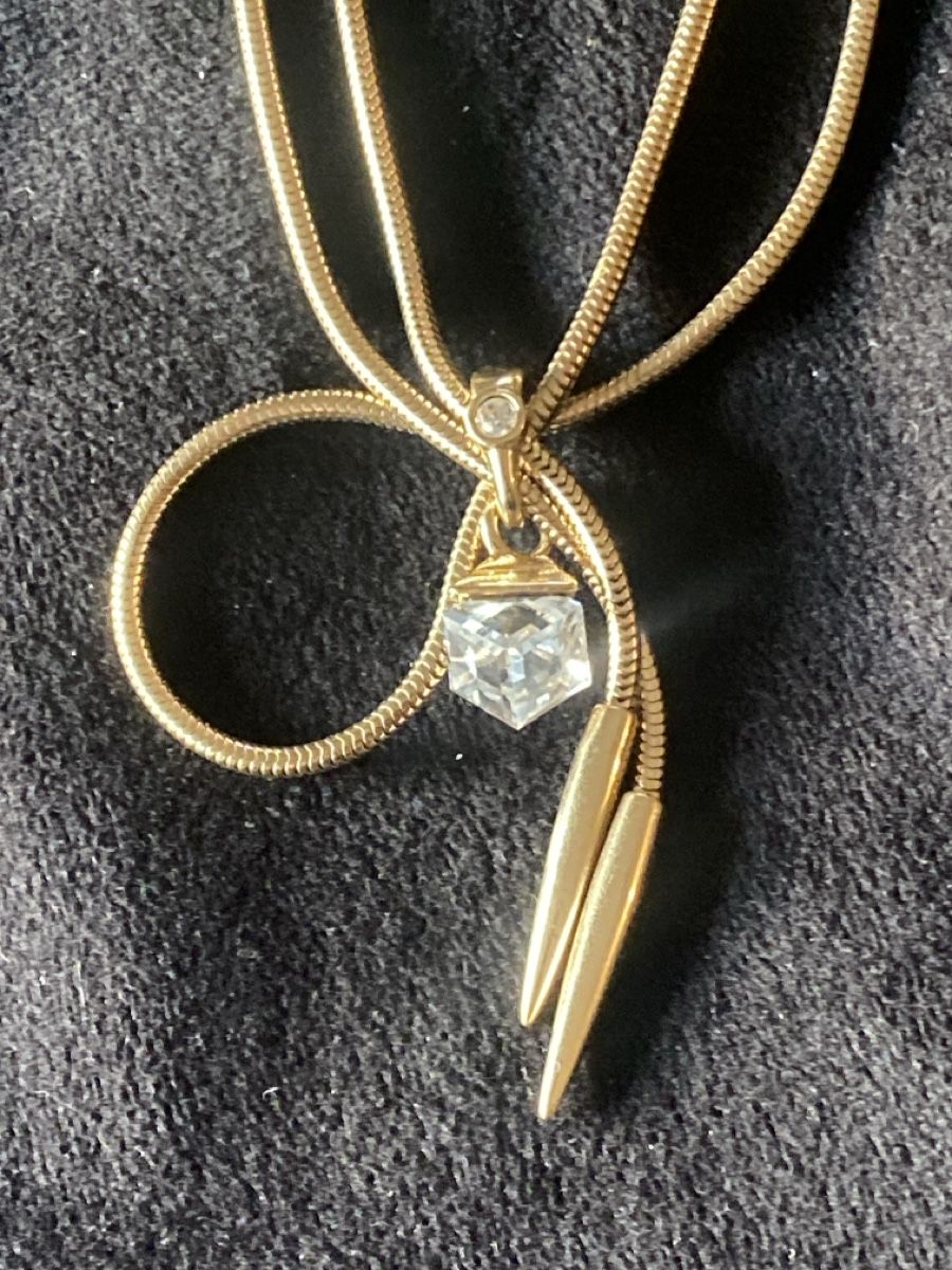 Catenine: Goldene Halskette mit Anhänger Strass – Usato da Läufelfingen venduto da Alles_Garantie 1