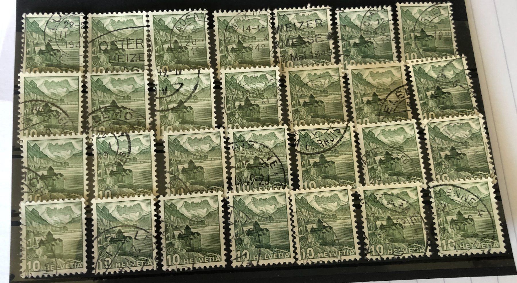 Tutti i francobolli: Landschaftsbilder Nr.286 Lot (3) – Usato da Aarau venduto da Billa007