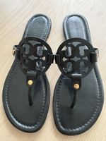 schwarze Leder Sandalen von Tory Burch 