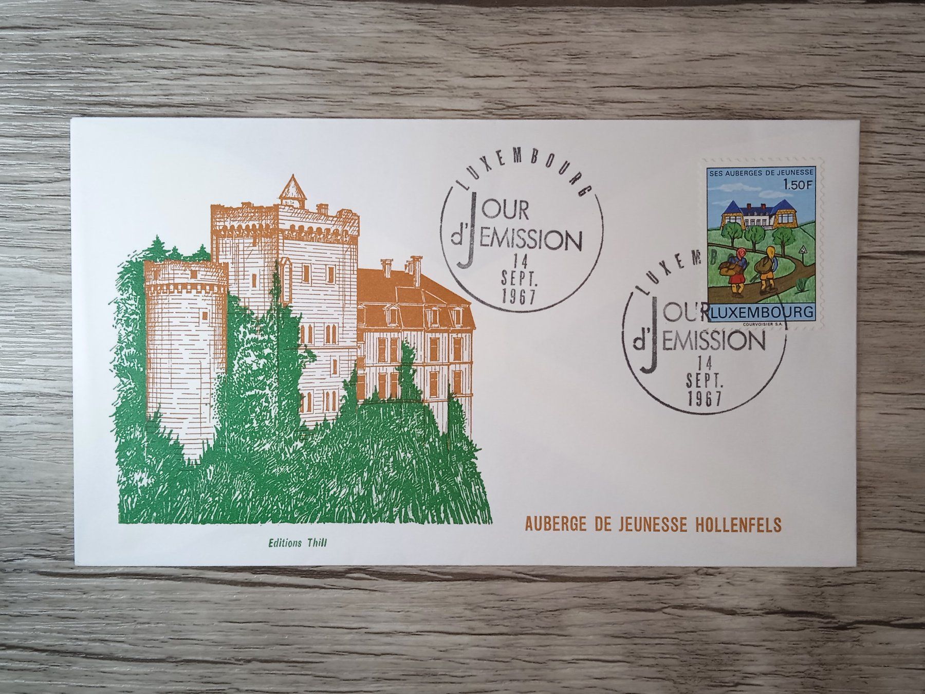 Tutti i francobolli: TR47 Enveloppe + Timbre Luxembourg 1967 – Usato da Cousset venduto da Patrick_Collections