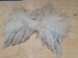 ENGELSFLÜGEL weiss/silber zum Basteln, ca. 16x13cm