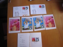 CH 1981 FDC Serien Ptt Blatt und Maxkarte FDC/ET EUROPA