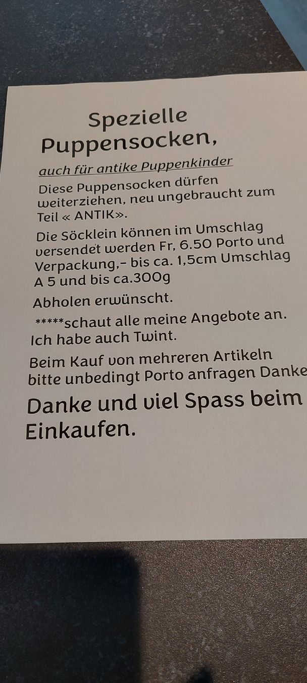 Puppen: Puppensöckli  – Neu (gemäss Beschreibung) aus Muri AG von nindo1 6