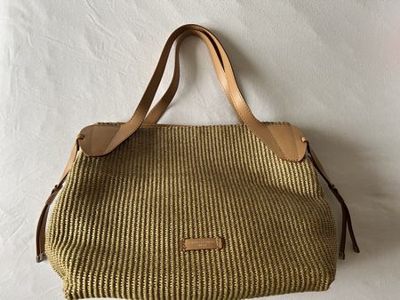 Gianni Chiarini Tasche Shopper Sommer Stroh Leder beige gros