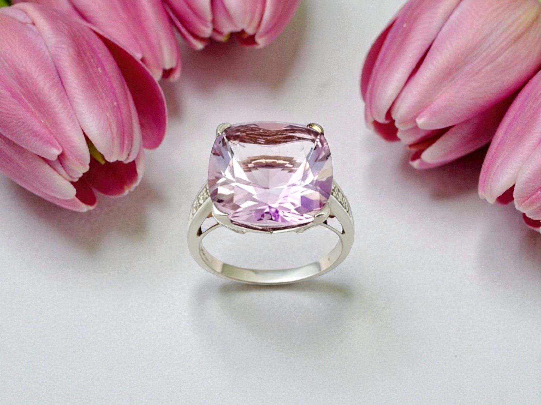 Ringe: MAUBOUSSAIN, Paris, Amethyst - Diamant - Ring – Gebraucht aus Zuzwil SG von artimmo