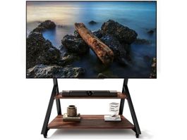 Rollbarer TV Ständer/Wagen für 50-100 Zoll TV mit Holzablage