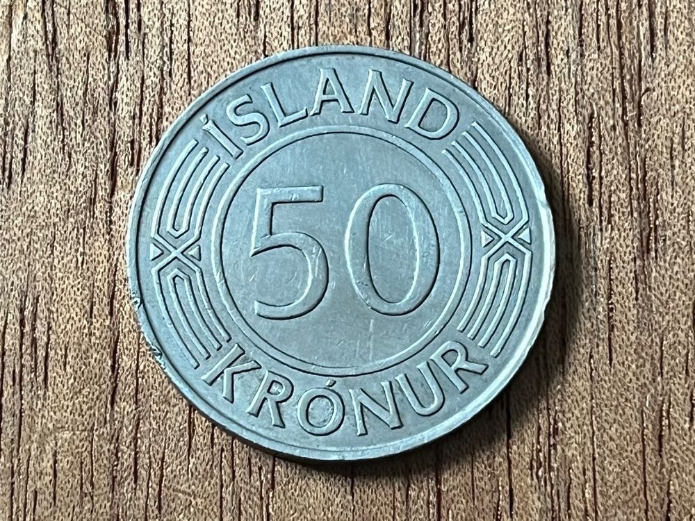 Schone Fruhere Munze In Island Bild