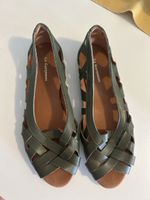La Garçonne Sandalen Leder Dunkelgrün Groesse 41
