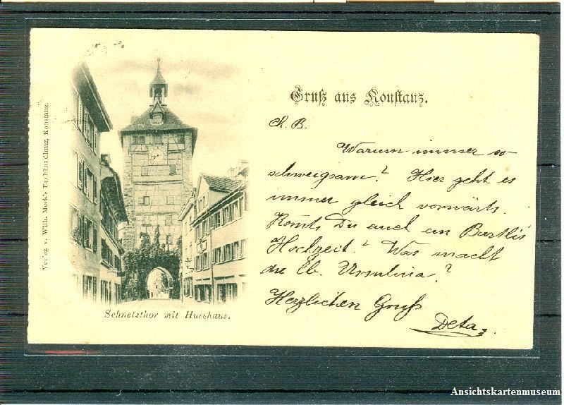 Cartoline postali: Konstanz - Gruss aus Konstanz 1901 – Usato da Emmenbrücke venduto da teestube