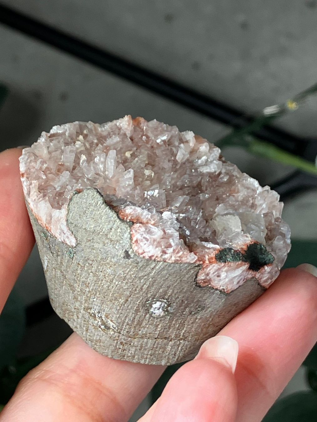 Pietre preziose: Pink Heulandit-Geode – Nuovo e nell'imballaggio originale da Neuheim venduto da m.hald 3