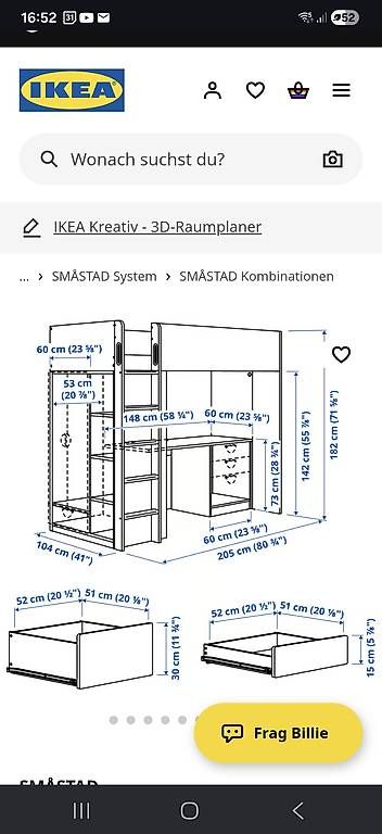 Letti: SMÅSTAD Kinder Hochbett – Usato da Hagenbuch ZH venduto da masp85 1