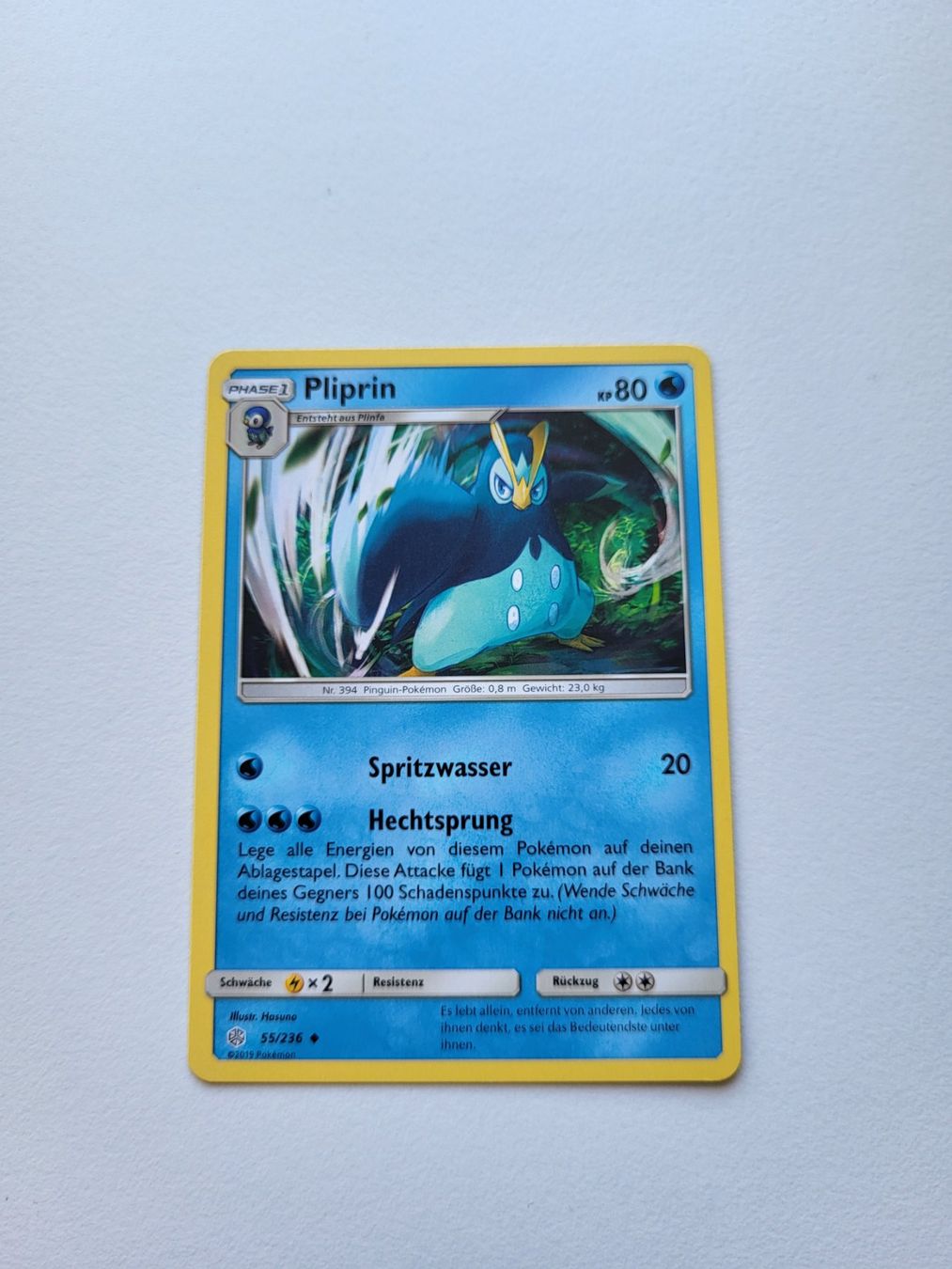 Pokémon Sammelbilder & Trading cards: Pliprin / Prinplup (Cosmic Eclipse 55/236) – Gebraucht aus Erlenbach ZH von ram_mjn5