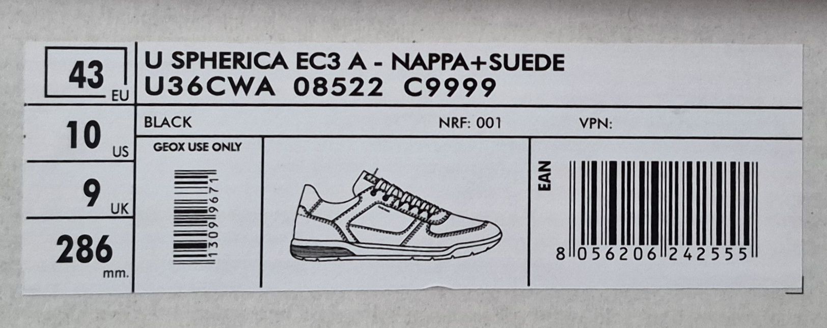 Geox Scarpe da uomo: Geox Spherica Schwarz 43 – Nuovo e nell'imballaggio originale da Aesch BL venduto da Sarotti 5