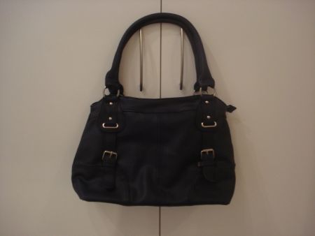 neue Kunstledertasche dunkelblau