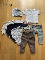 Set in Gr. 74 für Jungs - Hose, Body, T-Shirt, Mütze 