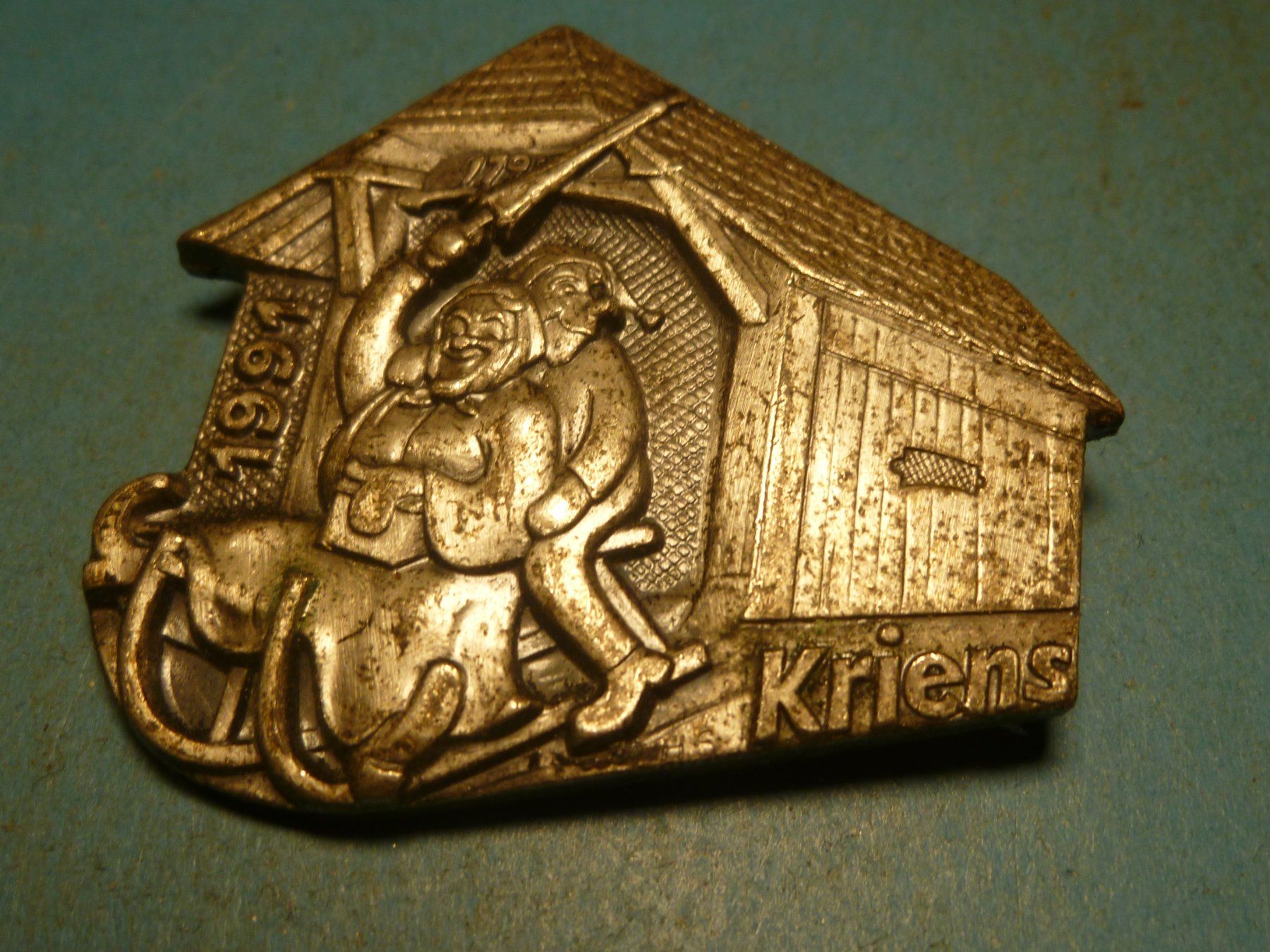 Plaketten & Abzeichen: KRIENS 1991 SILBER – Gebraucht aus Ried (Muotathal) von Mandarin02