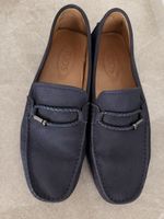 Herren Loafer Tods dunkelblau Leder guter Zustand
