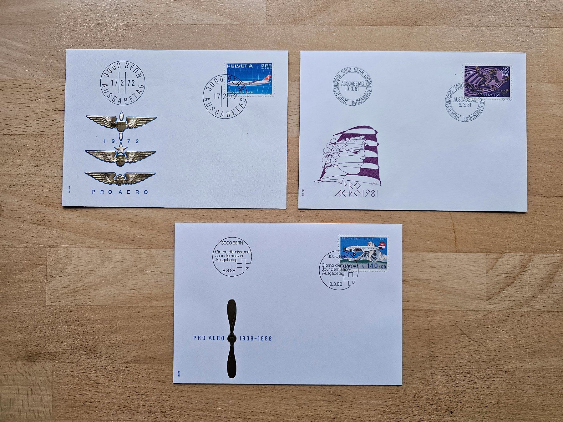 Tutti i francobolli: Flugpost FDC F47-F49 – Usato da Leimbach AG venduto da jaja79