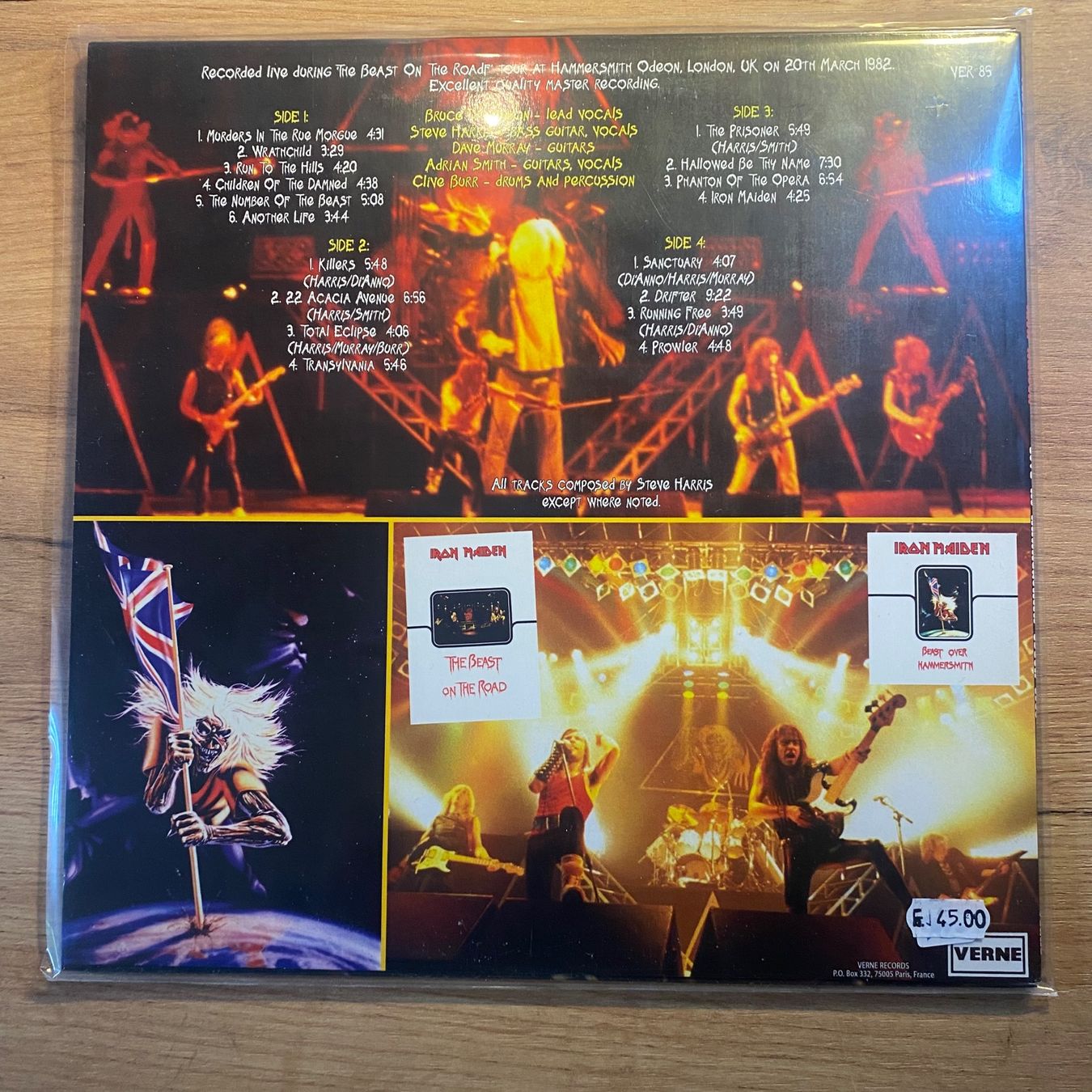 Schallplatten: IRON MAIDEN " LIVE AT HAMMERSMITH ODÉON" DLP 33T – Neu (gemäss Beschreibung) aus Gals von  1
