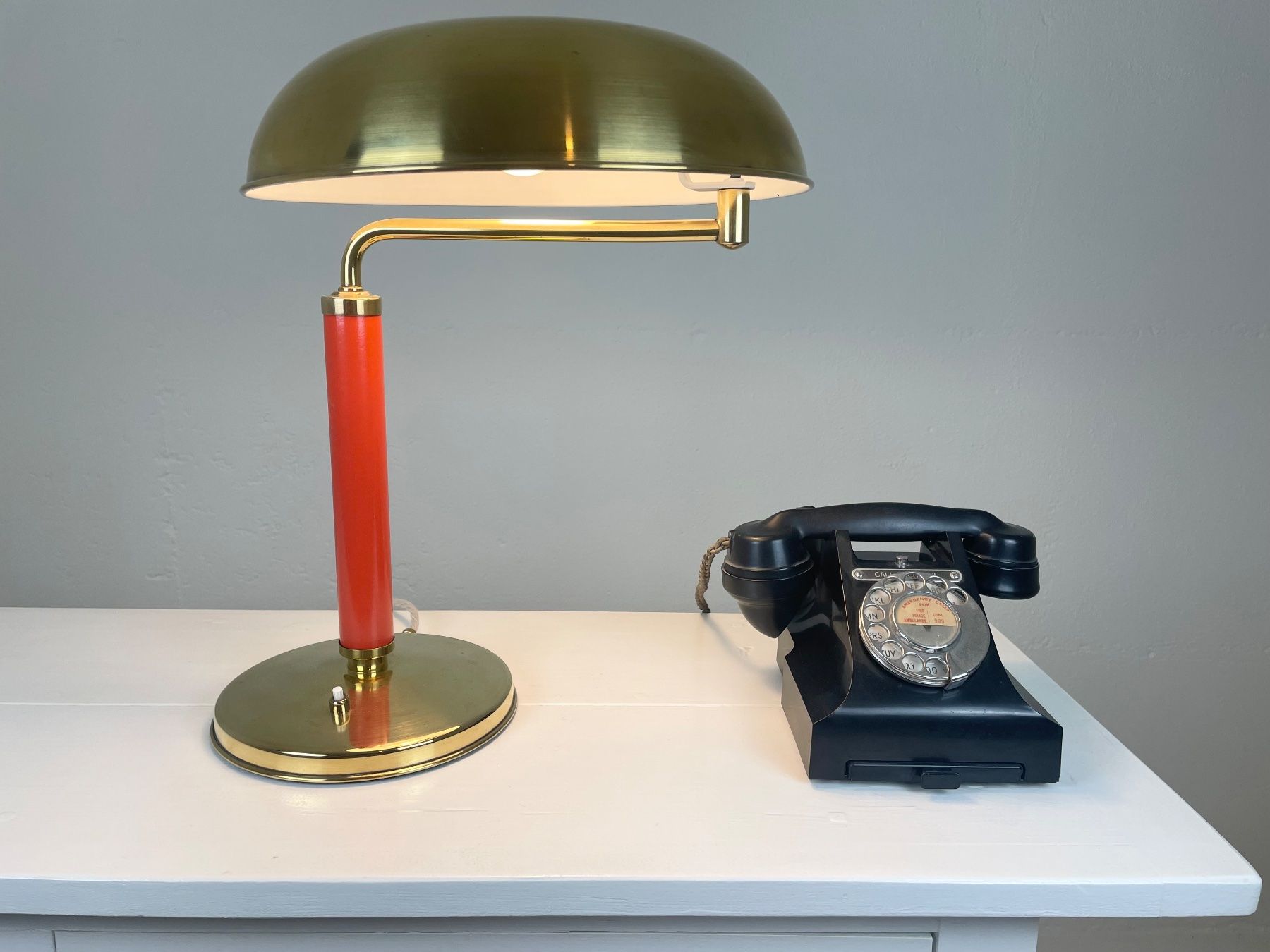Amba Lampen: Vintage lamp renewed Alfred Müller AMBA BASEL – Gebraucht aus Genthod von lightyear63