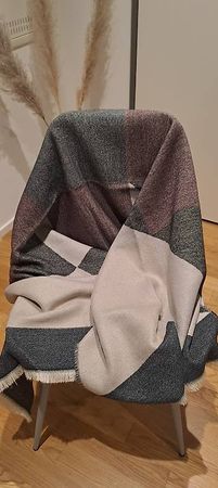 Schal Bordeaux rosa schwarz 