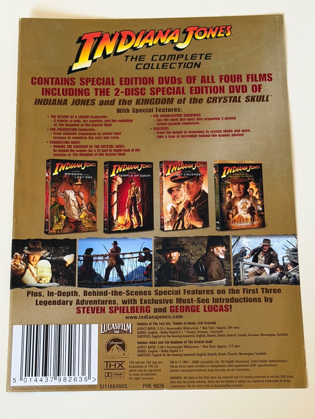 Tutti i DVDs: Indiana Jones The Complete Collection DVD Boxset – Nuovo (secondo la descrizione) da Altstätten SG venduto da sheamus 5
