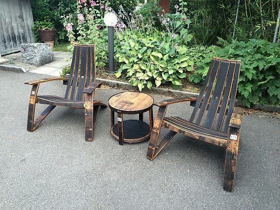 Chaises: Whiskey Fass Adirondack-Set – Neuf (Voir description) à Erlinsbach par Stu-ff 2
