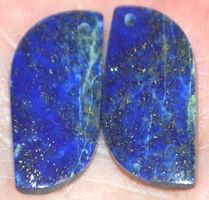 Anhänger Set gelocht L-4462 – 1 Paar Lapislazuli