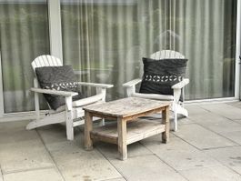 Couchtisch Massivholz Unikat Vintage Chalet mit Ablage